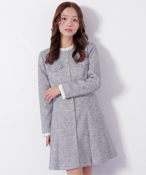 JILL by JILL STUART(ジルバイジルスチュアート)の「◇ツィードミニワンピース(ワンピース・レディース・ブラック/ネイビー・SMALL/MEDIUM)」の22枚目の写真
