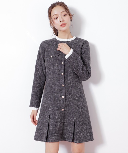 JILL by JILL STUART(ジルバイジルスチュアート)の「◇ツィードミニワンピース(ワンピース・レディース・ブラック/ネイビー・SMALL/MEDIUM)」の18枚目の写真