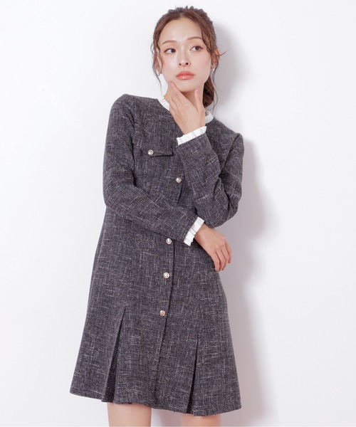 JILL by JILL STUART(ジルバイジルスチュアート)の「◇ツィードミニワンピース(ワンピース・レディース・ブラック/ネイビー・SMALL/MEDIUM)」の17枚目の写真