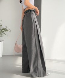 mily bilet | 【mily bilet】きちんと見えと快適さを両立♪ 2タックワイドシルエットスラックス(スラックス)