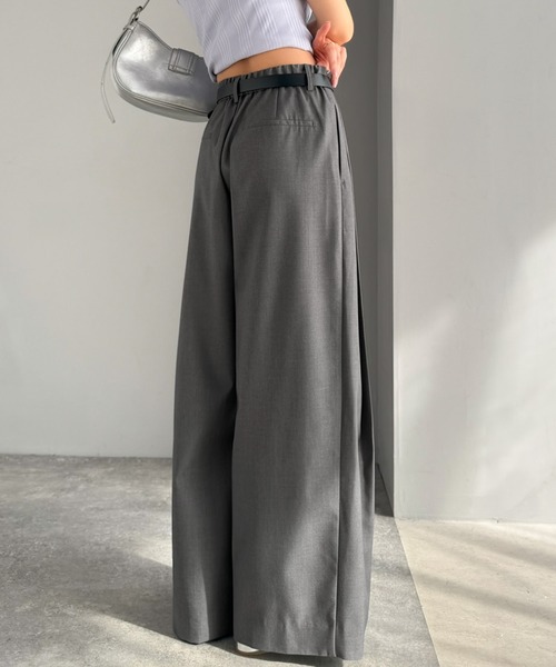 mily bilet（ミウィビレット）の「【mily bilet】きちんと見えと快適さを両立♪ 2タックワイドシルエットスラックス（スラックス・レディース・グレー/ブラック・X-LARGE/SMALL/MEDIUM/LARGE）」の11枚目の写真
