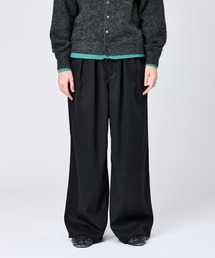 FLANNEL WIDE 2 TUCK SLACKS / フランネルワイドツータックスラックス