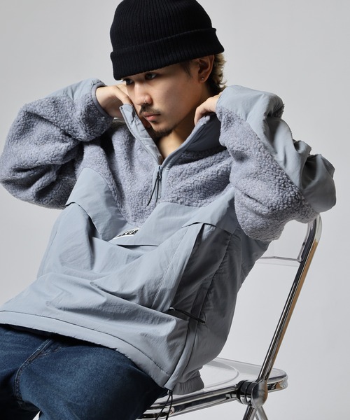 PRO CLUB (プロクラブ)の「PRO CLUB ハーフジップボアジャケット(ブルゾン・メンズ・ブラック/シルバー・2XL/XL/L/M/S/3XL)」の13枚目の写真