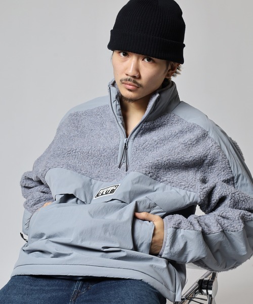 PRO CLUB (プロクラブ)の「PRO CLUB ハーフジップボアジャケット(ブルゾン・メンズ・ブラック/シルバー・2XL/XL/L/M/S/3XL)」の12枚目の写真