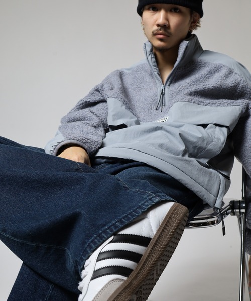 PRO CLUB (プロクラブ)の「PRO CLUB ハーフジップボアジャケット(ブルゾン・メンズ・ブラック/シルバー・2XL/XL/L/M/S/3XL)」の14枚目の写真