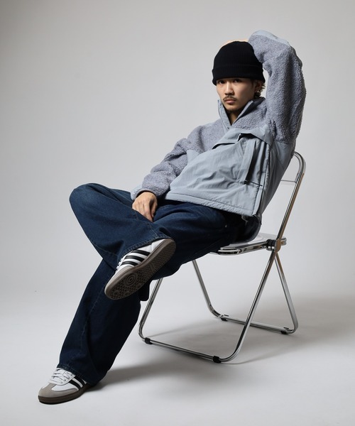 PRO CLUB (プロクラブ)の「PRO CLUB ハーフジップボアジャケット(ブルゾン・メンズ・ブラック/シルバー・2XL/XL/L/M/S/3XL)」の16枚目の写真