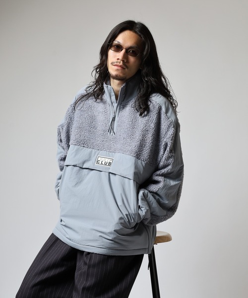 PRO CLUB (プロクラブ)の「PRO CLUB ハーフジップボアジャケット(ブルゾン・メンズ・ブラック/シルバー・2XL/XL/L/M/S/3XL)」の18枚目の写真