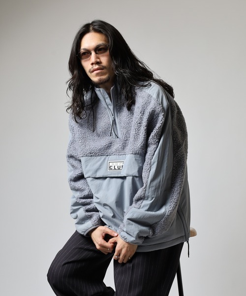 PRO CLUB (プロクラブ)の「PRO CLUB ハーフジップボアジャケット(ブルゾン・メンズ・ブラック/シルバー・2XL/XL/L/M/S/3XL)」の20枚目の写真