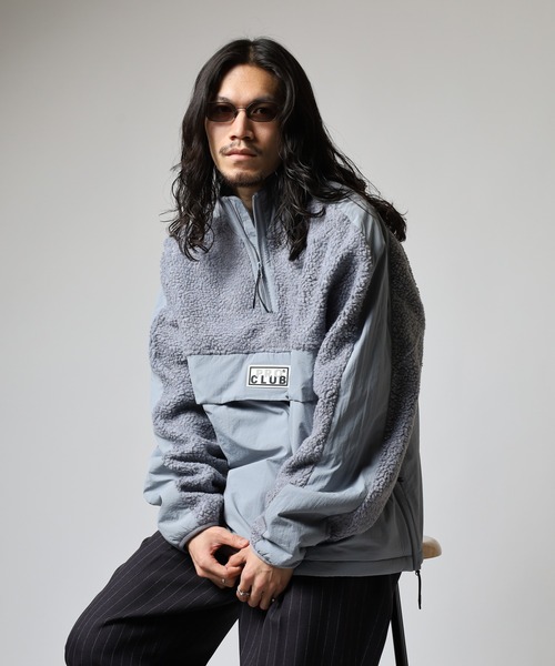 PRO CLUB (プロクラブ)の「PRO CLUB ハーフジップボアジャケット(ブルゾン・メンズ・ブラック/シルバー・2XL/XL/L/M/S/3XL)」の19枚目の写真