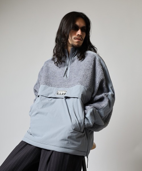 PRO CLUB (プロクラブ)の「PRO CLUB ハーフジップボアジャケット(ブルゾン・メンズ・ブラック/シルバー・2XL/XL/L/M/S/3XL)」の21枚目の写真