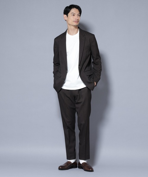 NANO universe（ナノユニバース）の「ジャケT(R) クルーネック 長袖（Tシャツ/カットソー・メンズ・グレー/ブラック/ホワイト・S/M/L/XL）」の10枚目の写真