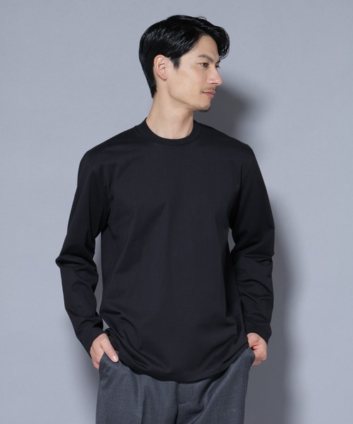 NANO universe（ナノユニバース）の「ジャケT(R) クルーネック 長袖（Tシャツ/カットソー・メンズ・グレー/ブラック/ホワイト・S/M/L/XL）」の19枚目の写真