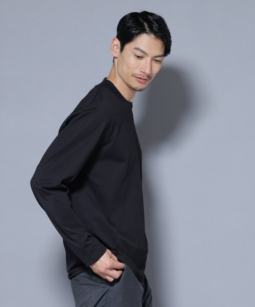 NANO universe（ナノユニバース）の「ジャケT(R) クルーネック 長袖（Tシャツ/カットソー・メンズ・グレー/ブラック/ホワイト・S/M/L/XL）」の20枚目の写真