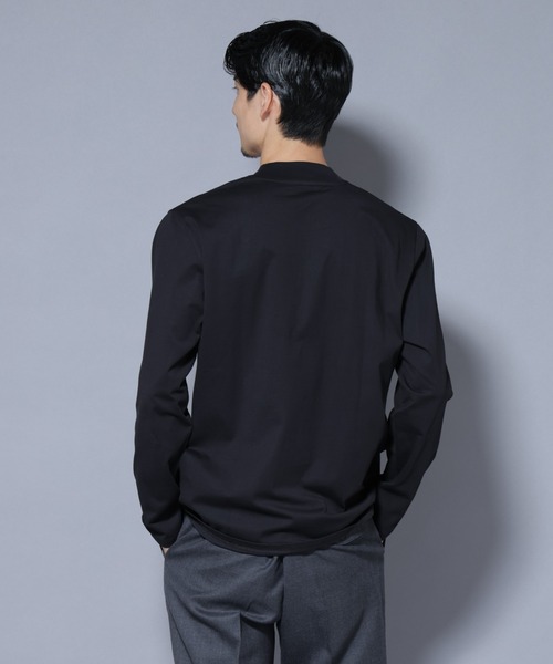 NANO universe（ナノユニバース）の「ジャケT(R) クルーネック 長袖（Tシャツ/カットソー・メンズ・グレー/ブラック/ホワイト・S/M/L/XL）」の21枚目の写真