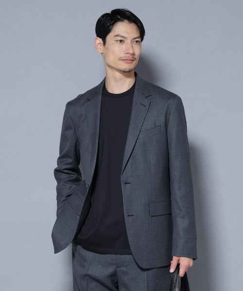 NANO universe（ナノユニバース）の「ジャケT(R) クルーネック 長袖（Tシャツ/カットソー・メンズ・グレー/ブラック/ホワイト・S/M/L/XL）」の17枚目の写真