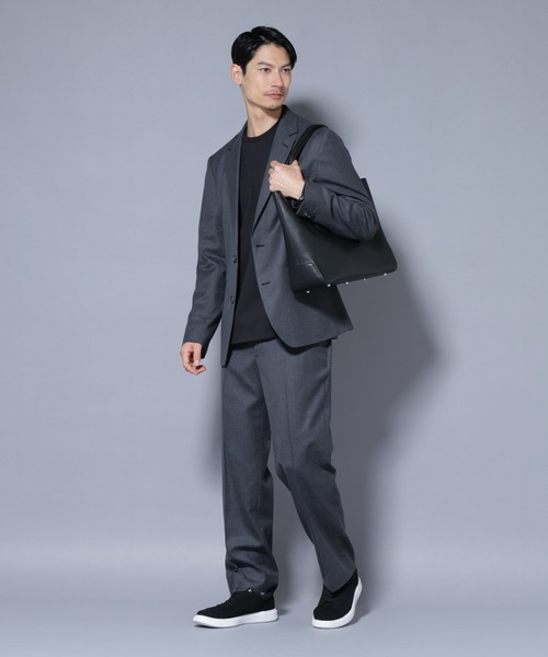 NANO universe（ナノユニバース）の「ジャケT(R) クルーネック 長袖（Tシャツ/カットソー・メンズ・グレー/ブラック/ホワイト・S/M/L/XL）」の18枚目の写真