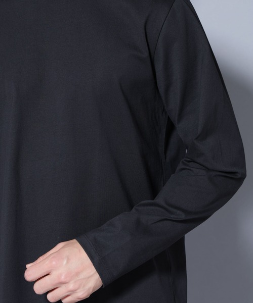 NANO universe（ナノユニバース）の「ジャケT(R) クルーネック 長袖（Tシャツ/カットソー・メンズ・グレー/ブラック/ホワイト・S/M/L/XL）」の5枚目の写真