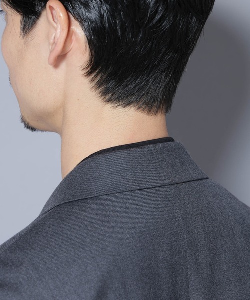 NANO universe（ナノユニバース）の「ジャケT(R) クルーネック 長袖（Tシャツ/カットソー・メンズ・グレー/ブラック/ホワイト・S/M/L/XL）」の7枚目の写真