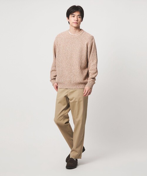 green label relaxing(グリーンレーベルリラクシング)の「ミックスカラー クルーネック ニット(ニット/セーター・メンズ・ライム/オレンジ/ネイビー・M/S/L/XL)」の8枚目の写真