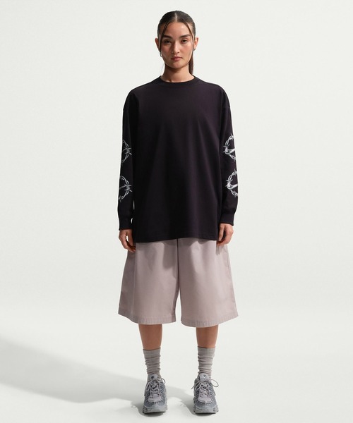 NIKE（ナイキ）の「NIKE AS W NSW CLASSIC LS TEE BRB CH / ナイキ ウィメンズ NSW クラシック BRB CH L/S Tシャツ 【SP】（Tシャツ/カットソー・レディース・ブラック・S/M/L）」の2枚目の写真
