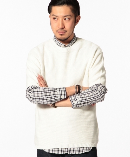 B:MING by BEAMS（ビーミングバイビームス）の「【Smart5月号掲載】ビーミング by ビームス / ガータドロップショルダーニットT（ニット/セーター・メンズ・ネイビー/オリーブ/グレー/ホワイト・LARGE/X-LARGE/SMALL/MEDIUM）」の10枚目の写真