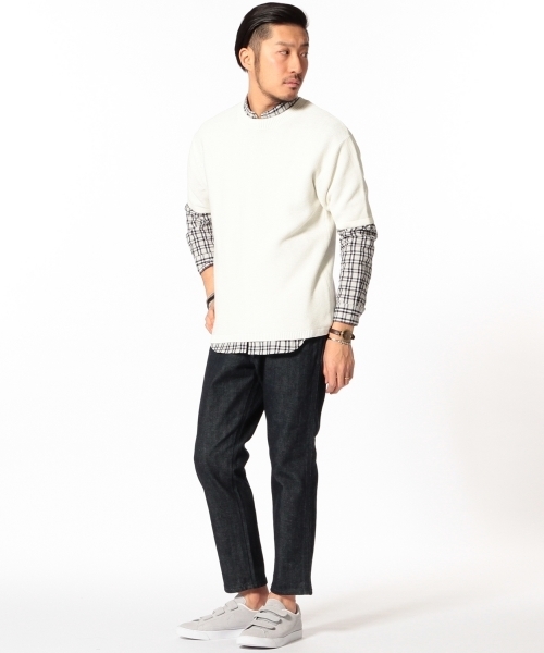 B:MING by BEAMS（ビーミングバイビームス）の「【Smart5月号掲載】ビーミング by ビームス / ガータドロップショルダーニットT（ニット/セーター・メンズ・ネイビー/オリーブ/グレー/ホワイト・LARGE/X-LARGE/SMALL/MEDIUM）」の7枚目の写真