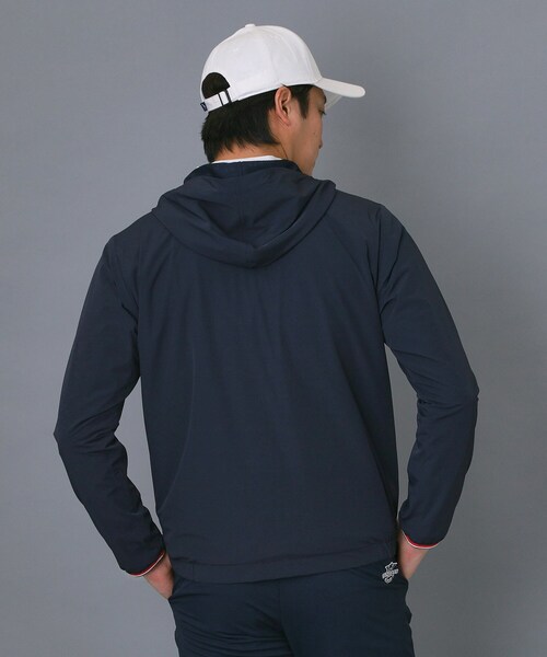 adabat(アダバット)の「【ADABAT NAVY】撥水ナイロンジップフーディ(ブルゾン・メンズ・ホワイト/ネイビー・48/50)」の9枚目の写真