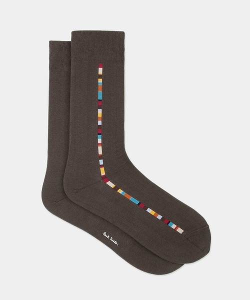 Paul Smith(ポールスミス)の「シグネチャーライン ソックス【160601 DR】(ソックス/靴下・メンズ・ブラック/ネイビー/ダークブラウン・25-27)」の3枚目の写真