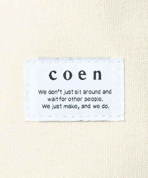 coen（コーエン）の「PVCキャンバストートバッグ（トートバッグ・メンズ・オフホワイト/ブラック/ライム・FREE）」の17枚目の写真