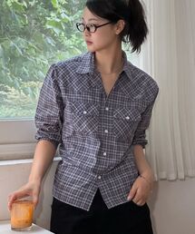※WEB限定 / チェック柄 / ウエスタン長袖シャツ / sqnz western l/sshirts