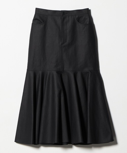ASTRAET（アストラット）の「＜ASTRAET＞コットン ドッキング フレアスカート（スカート・レディース・ブラック・1/0）」の8枚目の写真