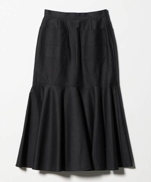 ASTRAET（アストラット）の「＜ASTRAET＞コットン ドッキング フレアスカート（スカート・レディース・ブラック・1/0）」の9枚目の写真