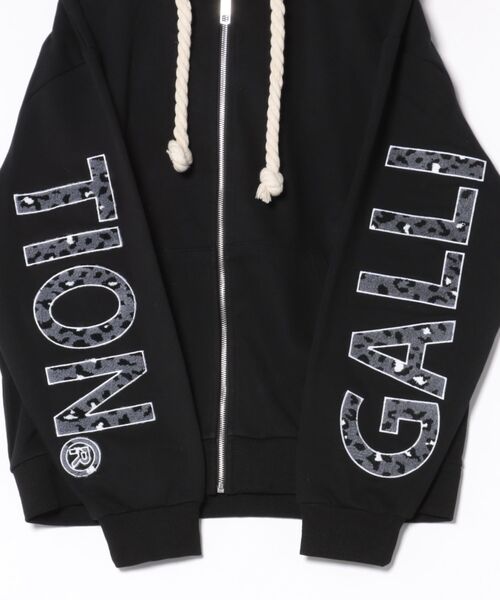 GALLIS ADDICTION（ガリスアディクション）の「GA LEOPARD-LOGO ZIP HOODIE（パーカー・メンズ・グレー/ブラック/ピンク・M/L）」の14枚目の写真