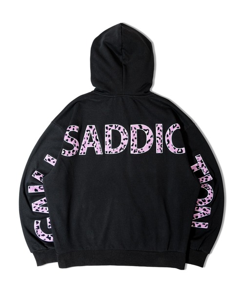 GALLIS ADDICTION（ガリスアディクション）の「GA LEOPARD-LOGO ZIP HOODIE（パーカー・メンズ・グレー/ブラック/ピンク・M/L）」の3枚目の写真