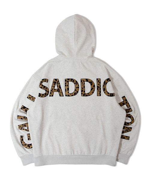 GALLIS ADDICTION（ガリスアディクション）の「GA LEOPARD-LOGO ZIP HOODIE（パーカー・メンズ・グレー/ブラック/ピンク・M/L）」の5枚目の写真