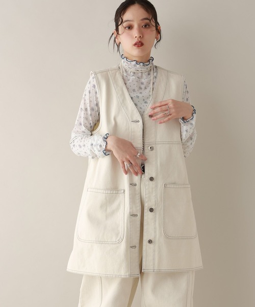 RAGEBLUE（レイジブルー）の「2WAY/カツラギデニムステッチミニワンピース/セットアップ対応（ワンピース・レディース・ピンク/ホワイト/ブラック・FREE）」の8枚目の写真