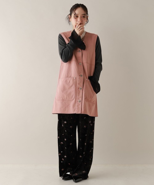 RAGEBLUE（レイジブルー）の「2WAY/カツラギデニムステッチミニワンピース/セットアップ対応（ワンピース・レディース・ピンク/ホワイト/ブラック・FREE）」の15枚目の写真