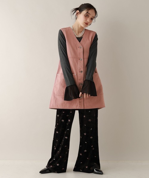 RAGEBLUE（レイジブルー）の「2WAY/カツラギデニムステッチミニワンピース/セットアップ対応（ワンピース・レディース・ピンク/ホワイト/ブラック・FREE）」の16枚目の写真