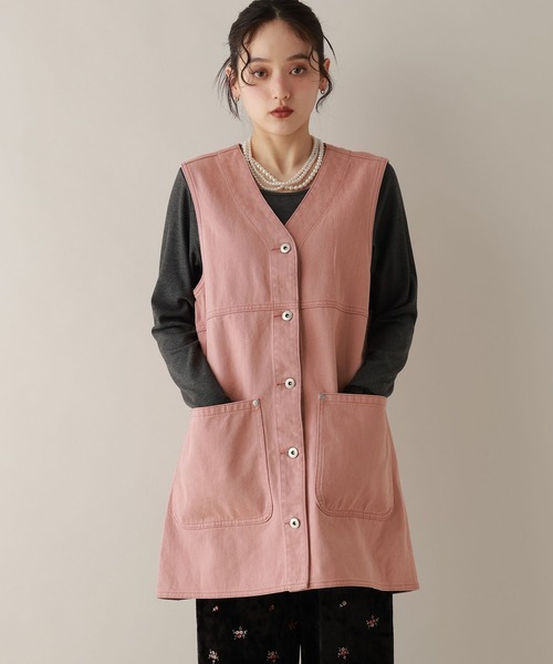 RAGEBLUE（レイジブルー）の「2WAY/カツラギデニムステッチミニワンピース/セットアップ対応（ワンピース・レディース・ピンク/ホワイト/ブラック・FREE）」の18枚目の写真