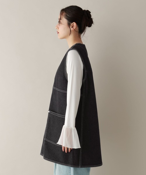 RAGEBLUE（レイジブルー）の「2WAY/カツラギデニムステッチミニワンピース/セットアップ対応（ワンピース・レディース・ピンク/ホワイト/ブラック・FREE）」の19枚目の写真