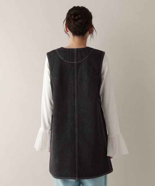 RAGEBLUE（レイジブルー）の「2WAY/カツラギデニムステッチミニワンピース/セットアップ対応（ワンピース・レディース・ピンク/ホワイト/ブラック・FREE）」の20枚目の写真