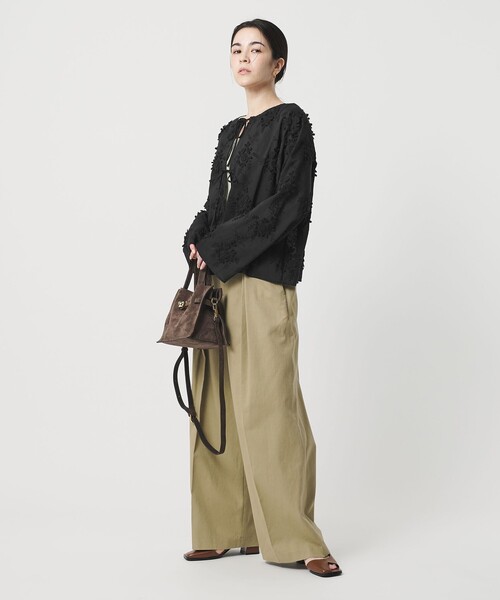 BEAUTY&YOUTH UNITED ARROWS（ビューティーアンドユースユナイテッドアローズ）の「セルロースナイロン エンブロイダリーシャツ 2WAY（シャツ/ブラウス・レディース・ブラック/ライトブルー/ライラック/オフホワイト・FREE）」の18枚目の写真