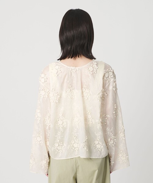 BEAUTY&YOUTH UNITED ARROWS(ビューティーアンドユースユナイテッドアローズ)の「セルロースナイロン エンブロイダリーシャツ 2WAY(シャツ/ブラウス・レディース・ブラック/ライトブルー/ライラック/オフホワイト/その他9/その他1/その他3・FREE)」の11枚目の写真