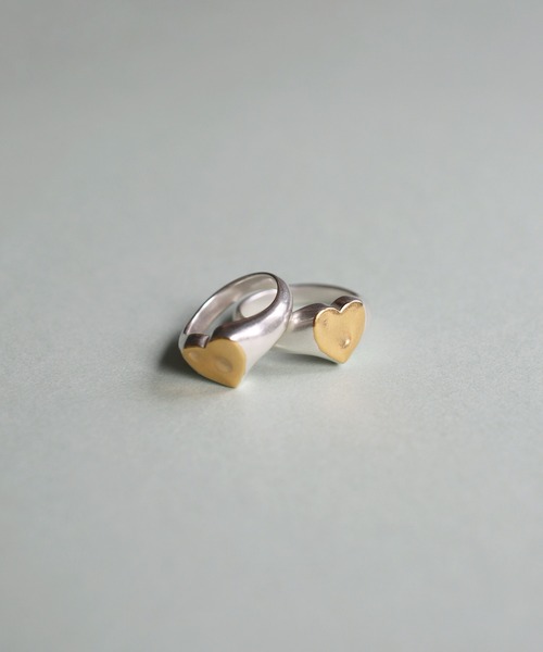 TEN.（テン）の「SILVER925 18KGP ハートシグネットリング（リング・レディース・シルバー×ゴールド・#7/#5/#3）」の8枚目の写真