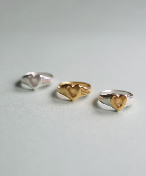 TEN.（テン）の「SILVER925 18KGP ハートシグネットリング（リング・レディース・シルバー×ゴールド・#7/#5/#3）」の11枚目の写真