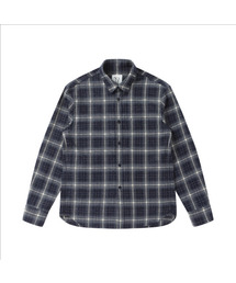 SOLEW（ソル）の「リラックスフィットフランネルチェックシャツ_ネイビー（シャツ/ブラウス）」