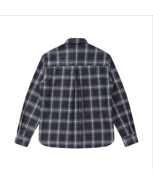 SOLEW(ソル)の「リラックスフィットフランネルチェックシャツ_ネイビー(シャツ/ブラウス・メンズ・その他・1/2/3)」の2枚目の写真