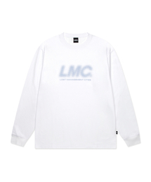 HALFTONE LONG SLV TEE white