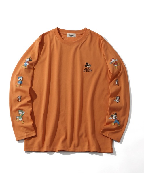 Disney(ディズニー)の「【Disney/ディズニー】ミッキー&フレンズ カレッジロゴ ロングスリーブTシャツ(Tシャツ/カットソー・レディース・ベージュ/スミクロ/オレンジ/パープル・L/M)」の15枚目の写真