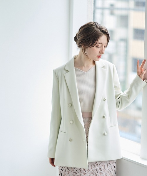 12Twelve Agenda(トゥエルブ アジェンダ)の「ハートネックフレアスリーブニットプルオーバー(ニット/セーター・レディース・チャコールグレー/グレイッシュベージュ/サックスブルー・M)」の15枚目の写真